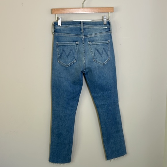 Mother The Mid Rise Dazzler Ankle Fray Jean Riding the Cliffside Sz 25 - Picture 8 of 16